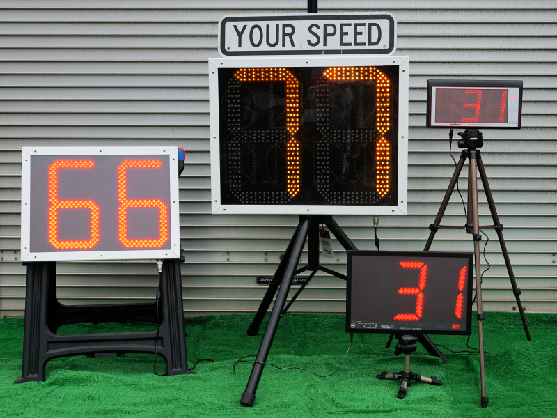 Range of displays for Radar Speed Guns from Littlewood Hire Group